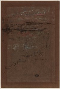 Zonsondergang, in rood en bruin door James Abbott McNeill Whistler