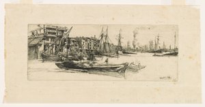 Thames Magazijnen door James Abbott McNeill Whistler