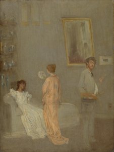 De kunstenaar in zijn atelier door James McNeill Whistler