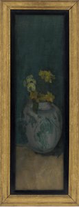 Het blauwe meisje (fragment): Geel en blauw door James Abbott McNeill Whistler