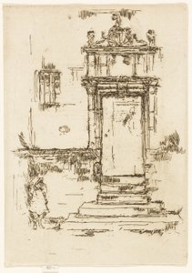 De deur van de kapel, Montrésor door James Abbott McNeill Whistler