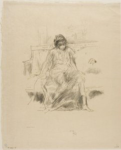 De gedrapeerde figuur, zittend