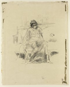 De gedrapeerde figuur, zittend