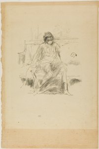De gedrapeerde figuur, zittend