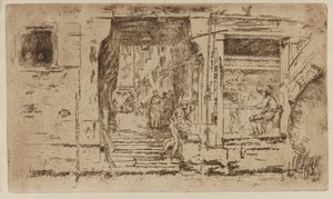 De Viswinkel, Venetië door James Abbott McNeill Whistler