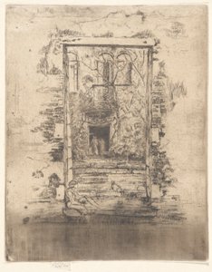 De tuin, uit de Tweede Venetië Set (Een set van zesentwintig etsen) door James Abbott McNeill Whistler