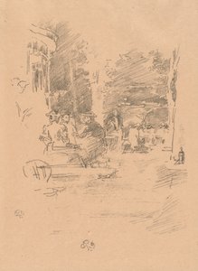 Het kleine café au Bois door James McNeill Whistler