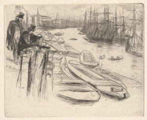 Het kleine zwembad, uit de Thames Set (Een serie van zestien etsen van scènes aan de Theems en andere onderwerpen)