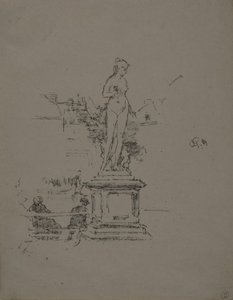 Het Standbeeld, Luxemburgse Tuinen door James Abbott McNeill Whistler