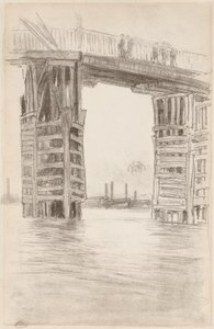 De lange brug door James McNeill Whistler