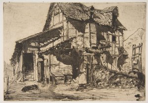 Het onveilige huurhuis (De oude boerderij) door James McNeill Whistler