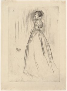 De Fluwelen Jurk (Mevrouw Leyland) door James Abbott McNeill Whistler