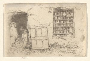 De dorpssnoepwinkel door James Abbott McNeill Whistler