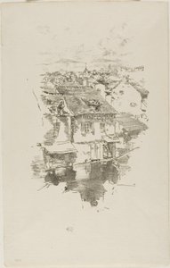 Vitré: Het kanaal door James Abbott McNeill Whistler
