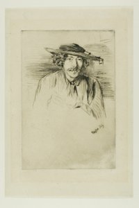 Whistler met een Hoed door James Abbott McNeill Whistler