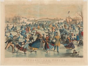 Central Park, winter: De schaatsvijver