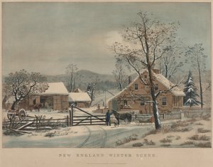 New England Wintertafereel door James Merritt Ives