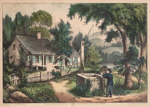 De oude eiken emmer door James Merritt Ives