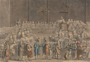 Een doop in het Vaticaan met Zwitserse Pauselijke Garde, enz.