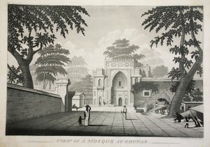 Uitzicht op een Moskee in Chunar door James Moffat