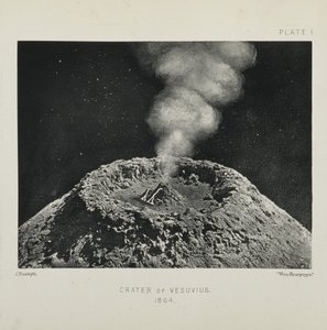 Krater van Vesuvius door James Nasmyth