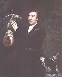 De Valkenier, een portret van de broer van de kunstenaar Samuel Northcote