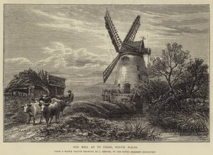 Oude molen bij Ty Corss, Noord-Wales