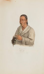 KE-WA-DIN of de noordenwind; een Chippeway opperhoofd, uit de Aboriginal Portfolio door James Otto Lewis