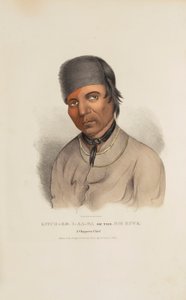 KITCH-EE-I-AA-BA of de grote bok; een Chippewa opperhoofd, uit de Aboriginal Portfolio