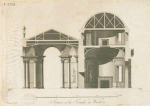 Weston-under-Lizard - De Tempel van Diana door James Paine