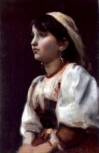 Italiaans Meisje, c.1890 door James Paterson