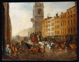 De Londen-naar-Brighton koets in Cheapside, 18 juli 1831