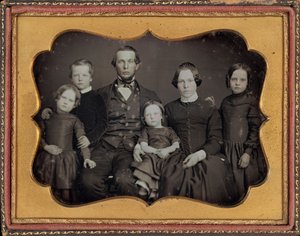 Portret van een gezin,c. 1848 (foto) door James Presley Ball