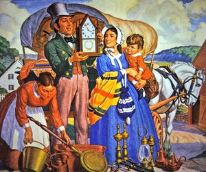 De reizende verkoper (kleur litho)