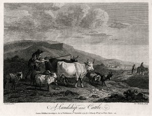 Een landschap en vee, 1774