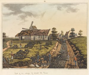 Een deel van het dorp Mont St Jean, uit 