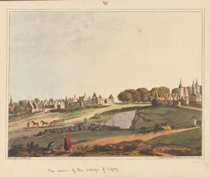 ?De Ruïnes van het Dorp Ligny?, 1815 door James Rouse