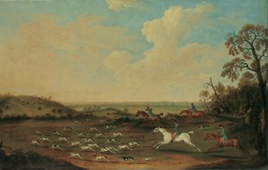 Een jacht in volle vaart in Quorley, Hampshire, ca. 1770