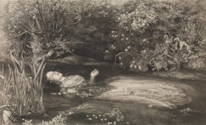 Ophelia Shakespeare, Hamlet, Act 4, Scene 7, 1 maart 1866 door James Stephenson