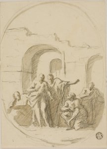 Sint Paulus en Barnabas in Lystra door James Thornhill