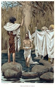 Doop van Jezus door Johannes de Doper, ca. 1890 door James Tissot