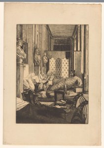 Foyer van de Comédie-Française tijdens het Beleg van Parijs in 1870-1871 door James Tissot