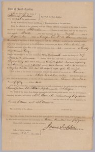 Claim toegekend door de Geconfedereerde staat South Carolina voor de slaaf Dick, 23 november 1864 door James Tupper