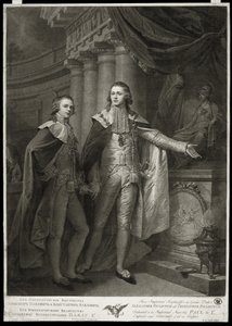 Portret van groothertogen Alexander Pavlovich en Constantine Pavlovich van Rusland door James Walker