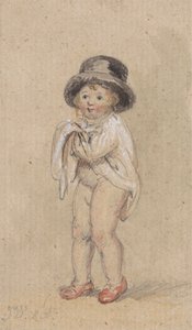 Een Kleine Jongen met Rode Schoenen (Kind met Rode Schoenen en een Hoge Hoed)