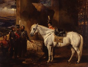 Favoriete paard van Graaf Platoff en vijf van zijn Kozakken, ca.1815