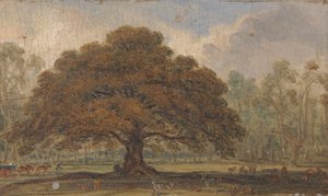 Landschap met Herten onder 