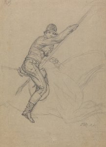 Sir Charles Blunt jaagt op het zwijn en ontsnapt aan de tijger: een studie voor een van de vier schilderijen van Ward uit 1815 door James Ward