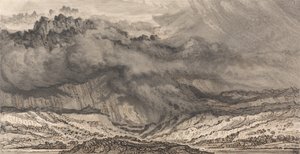 Snowdon, een naderende storm door James Ward
