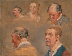 Studies van Jacky Turner en de tuinman van dominee Charles Hope door James Ward